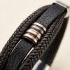 Pulsera Barras Bronce Negra