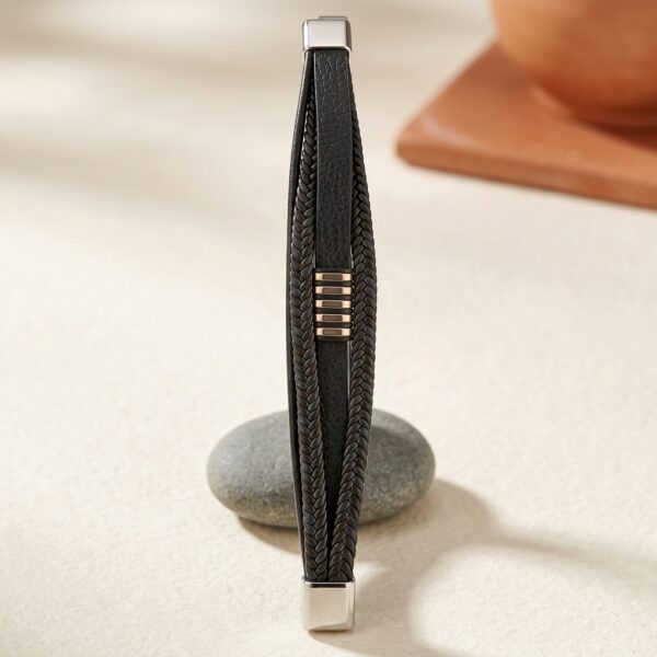 Pulsera Barras Bronce Negra