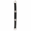Pulsera negra trenzada con detalles plateados