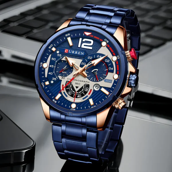 Reloj Curren 8395 A azul – Elegancia deportiva